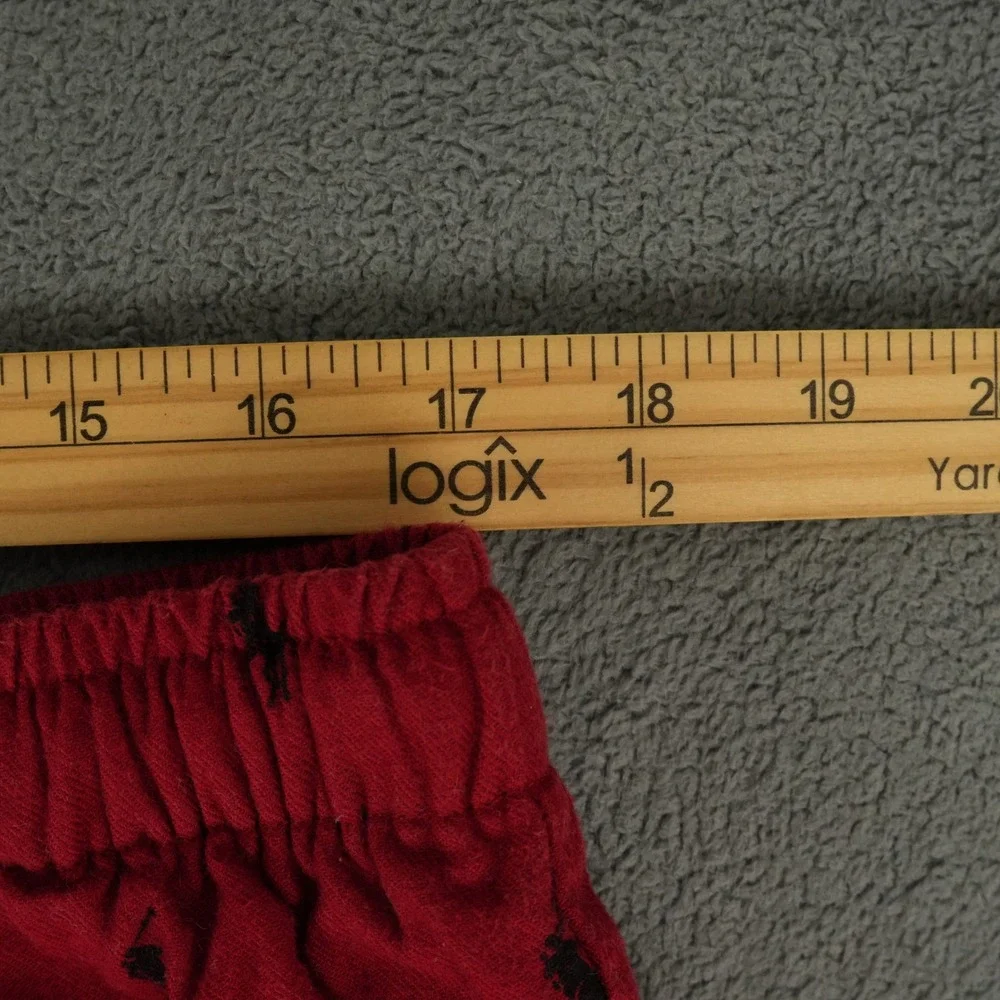Polo Ralph Lauren Pajama Pants Men XL Red Pony Logo Print Cotton Drawstring‎